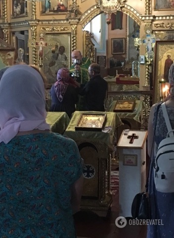 На воскресной службе