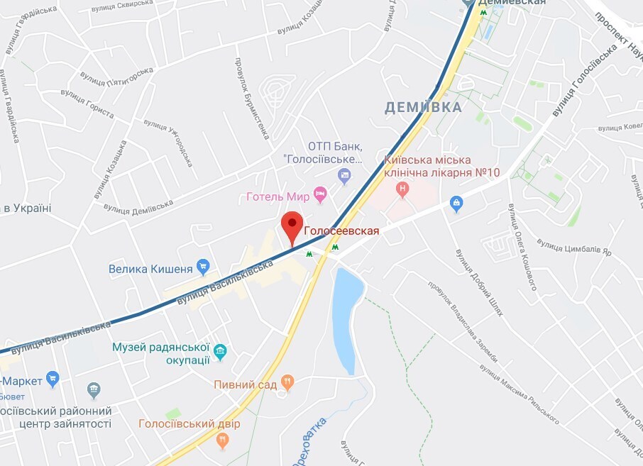 Место ЧП на карте