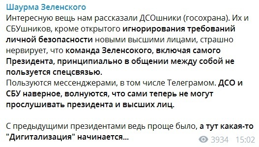 СБУ и Госохрана жутко злятся на Зеленского из-за Telegram dqxikeidqxitkant