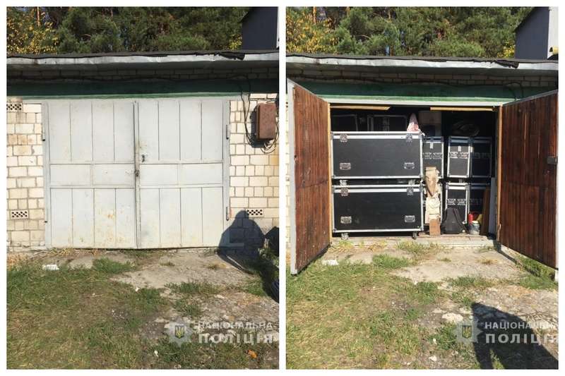 Гараж одного из злоумышленников с похищенным оборудованием dqxikeidqxiqqeant