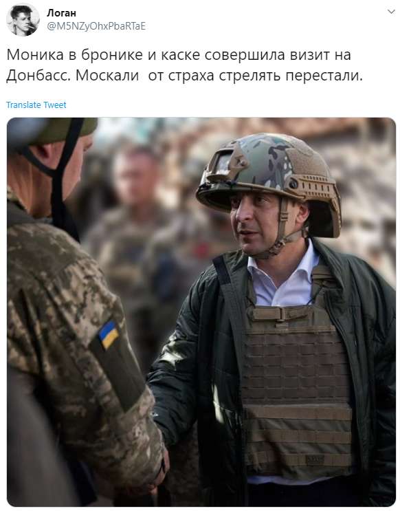 Зеленский в каске продолжает порождать мемы, фото