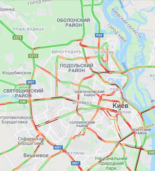 Фото: скриншот пробок на правом берегу dqxikeidqxiqqeant