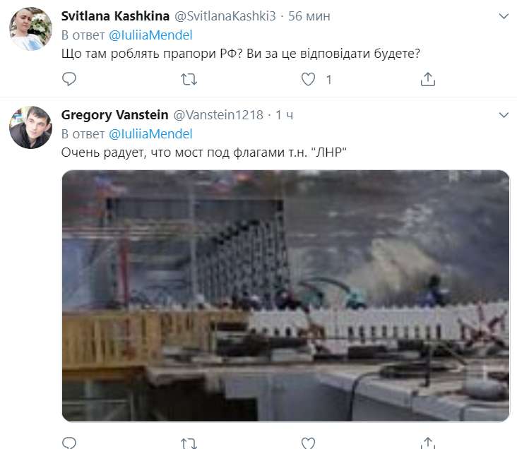 Мендель выложила фото с флагами