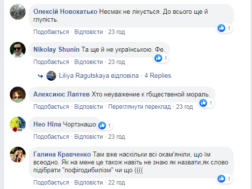 Комментарии пользователей сети