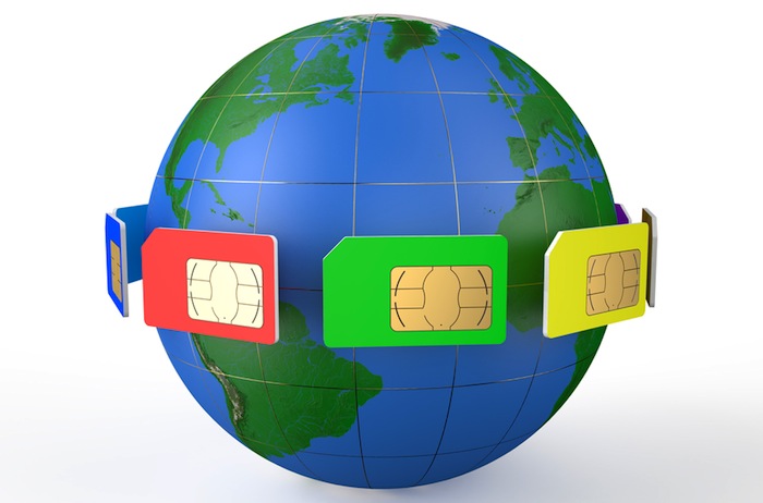 SIM card around  Earth globe 2 dqxikeidqxitkant