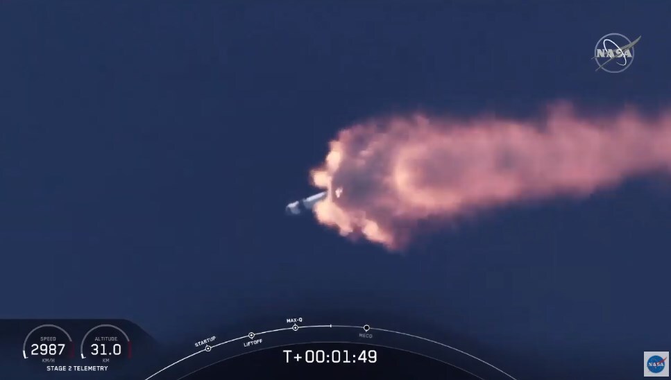 Астронавты NASA полетели в космос на корабле Маска Crew Dragon. Фото dqxikeidqxitkant