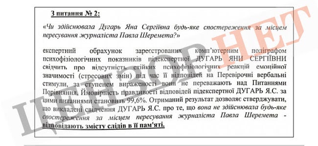 Справа Шеремета: стенограми прослушки та підстави для закриття провадження стосовно Яни Дугарь 07 Справа Шеремета: стенограми прослушки та підстави для закриття провадження стосовно Яни Дугарь 07