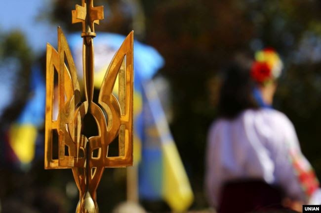 Під час маршу ветеранів війни на Донбасі. Київ, 24 серпня 2019 року