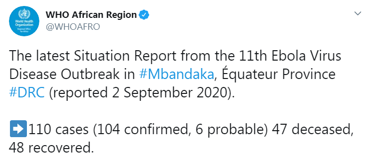 Скриншот из Твиттер ВОЗ dqxikeidqxitkant