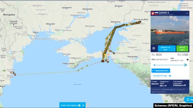 Шляхи п’яти танкерів Sanar