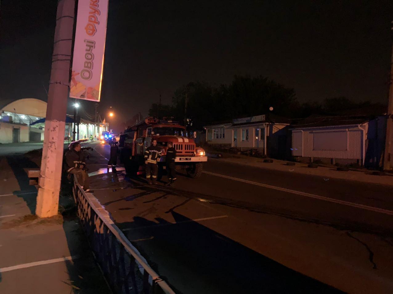 После столкновения KIA загорелась.