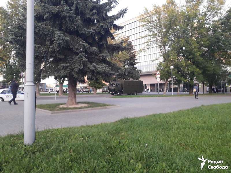 В Могилеве начались задержания протестующих.