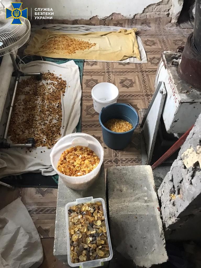 СБУ вилучила майже тонну бурштину, який везли в Азію. ФОТО