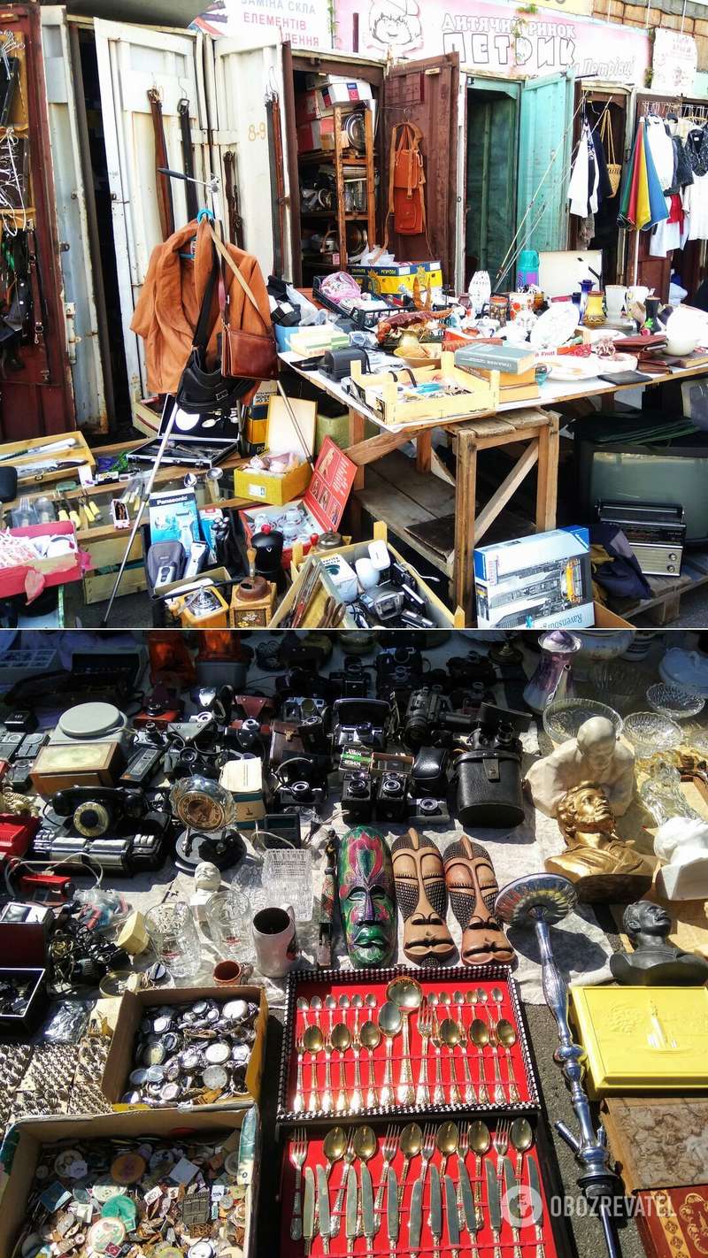 Среди хаоса на лотках встречаются уникальные вещи