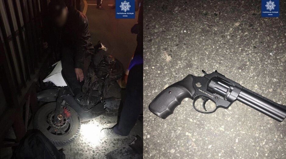 Патрульные задержали мотоциклиста, подозреваемого в стрельбе.