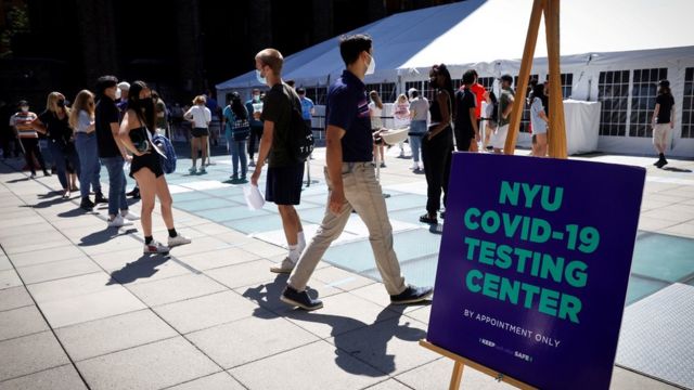 Тестирование на Covid-19 в Нью-йоркском университете dqxikeidqxiqqeant