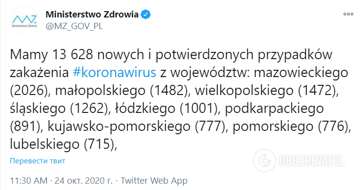 COVID-19 в Польше установил суточный антирекорд dqxikeidqxitkant