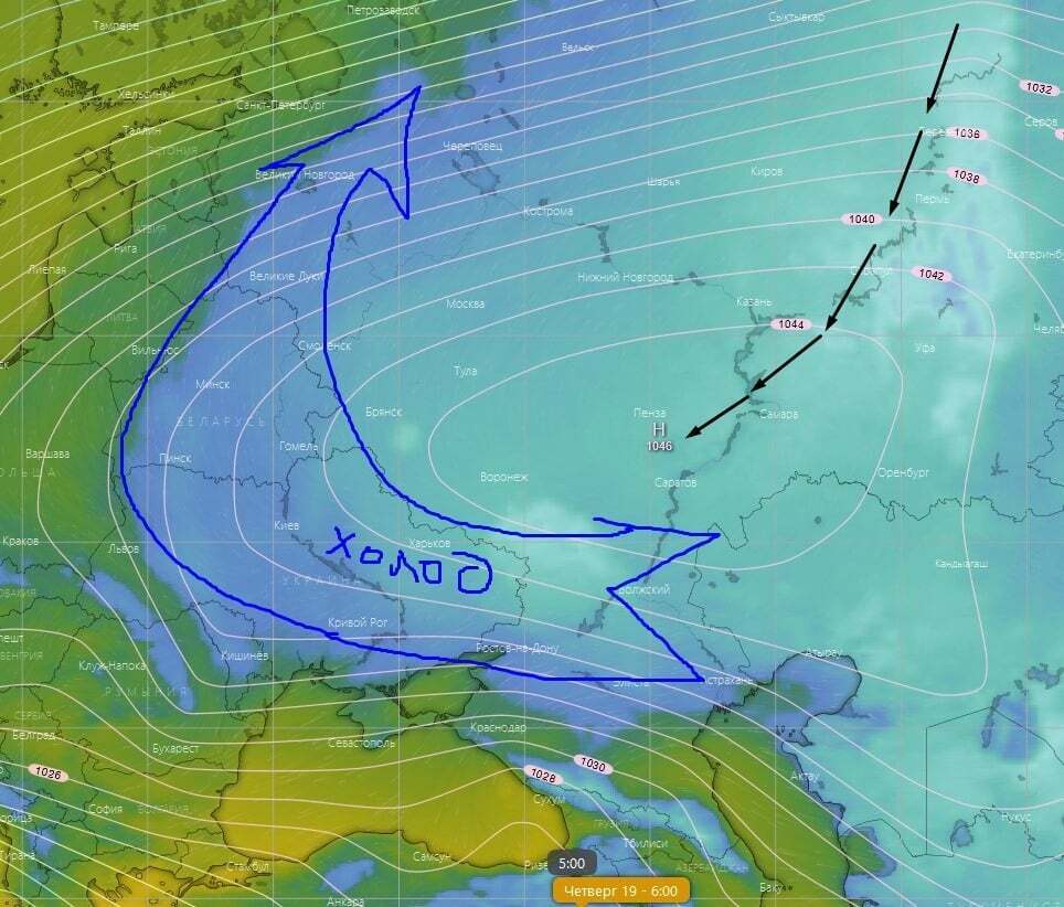 Снег умеренный со слабой метелью