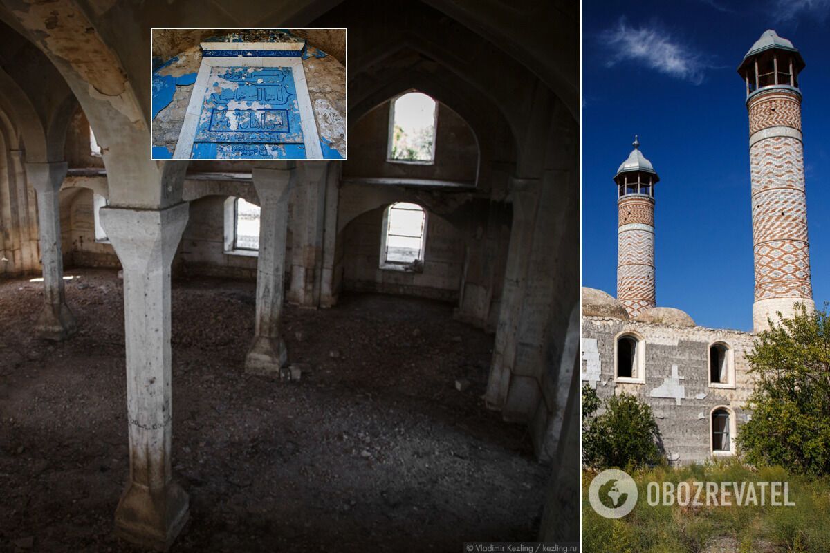 Внутри разрушенной мечети царит пугающая пустота