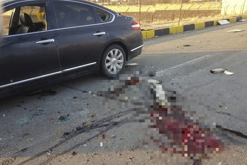 Место нападения на Мохсена Фахризаде.