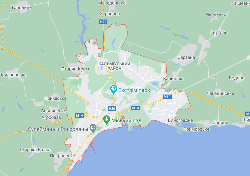 Карта Мариуполя. dqxikeidqxitkant