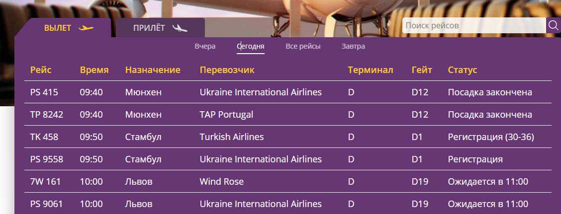 Табло "Борисполя" dqxikeidqxitkant