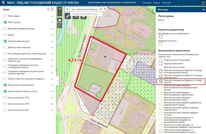 Согласно Генплану столицы этот участок является территорией общественных зданий и сооружений, где строительство жилья не допускается dqxikeidqxitkant