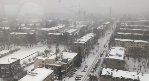 Снегопад в Харькове