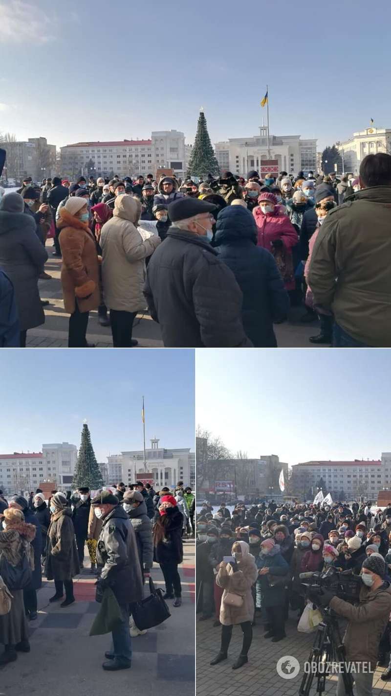 Акция протеста в Чернобаевке