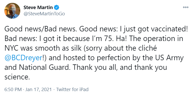 Стив Мартин сделал прививку от коронавируса dqxikeidqxitkant