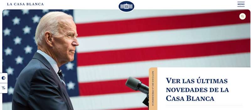 Сайт Белого дома теперь имеет испаноязычную версию. Скриншот: whitehouse.gov dqxikeidqxitkant