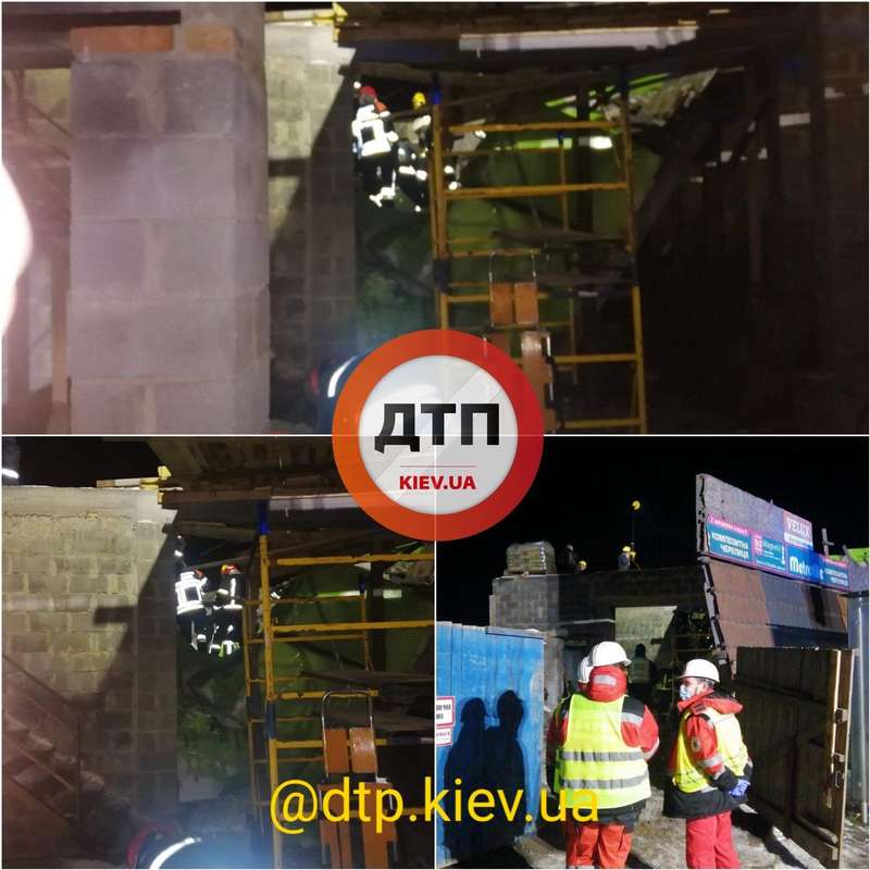 В Киеве на строителей упала крыша. Фото - фото 1 dqxikeidqxiqqeant