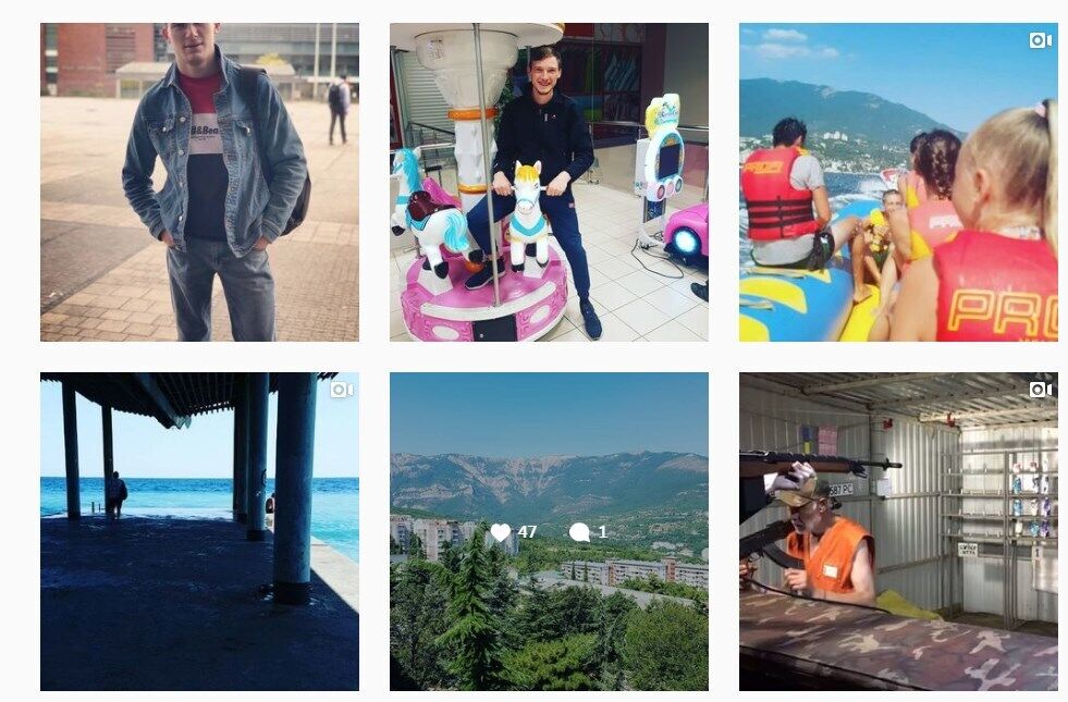 Фото Гридасова во время отдыха в Крыму