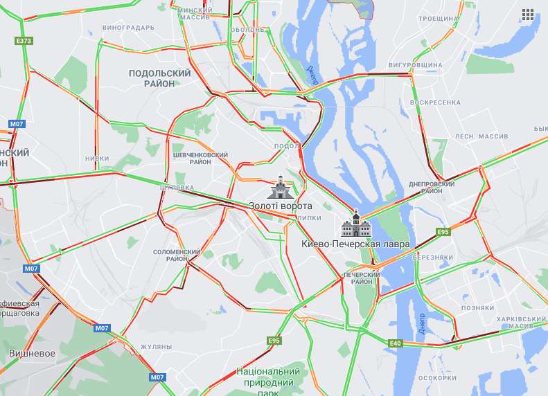 Пробки в столице 28 января. Скриншот: Google Maps dqxikeidqxiqqeant