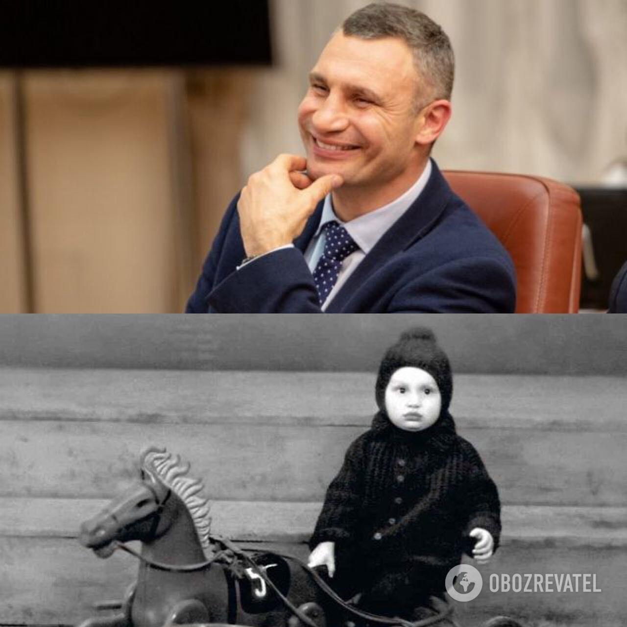 Виталий Кличко: в детстве и сейчас.