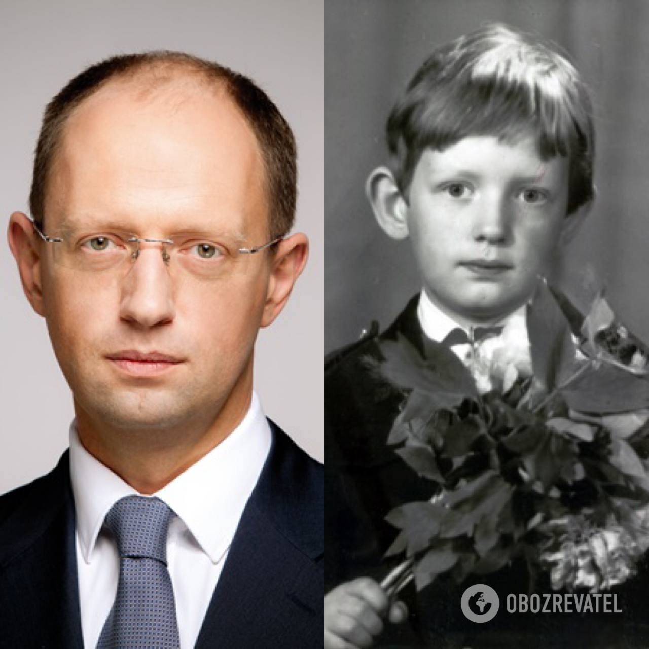 Арсений Яценюк: в детстве и сейчас.