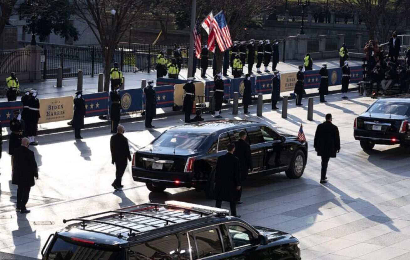 На Cadillac One Джо Байден приехал на свою инаугурацию
