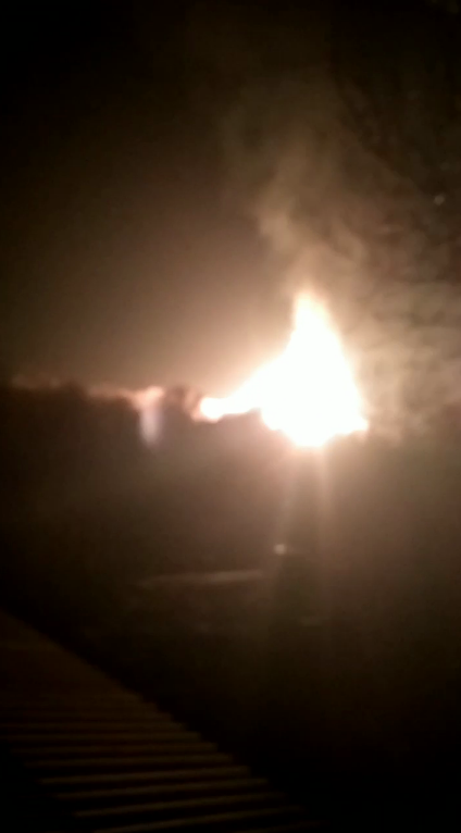 Пожар в Луганске