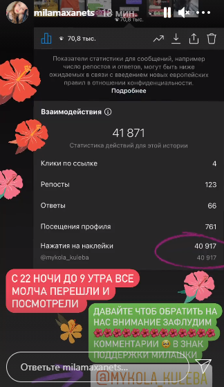 Маханец призвала своих поклонников засыпать омбудсмена комментариями в знак ее поддержки