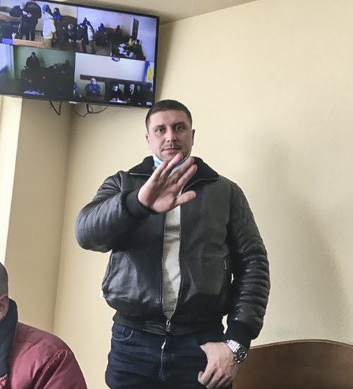 Обвинувачений Олег Гебан у засіданні 10.03.2021