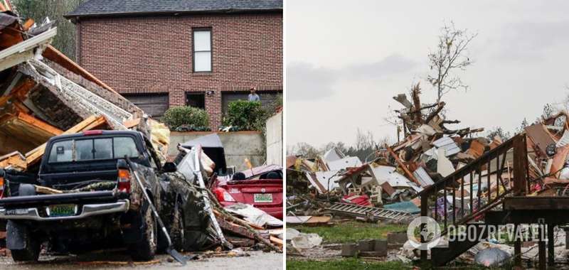 Последствия торнадо в американских штатах