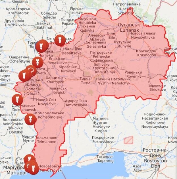 Карта войны на Донбассе dqxikeidqxiqqeant