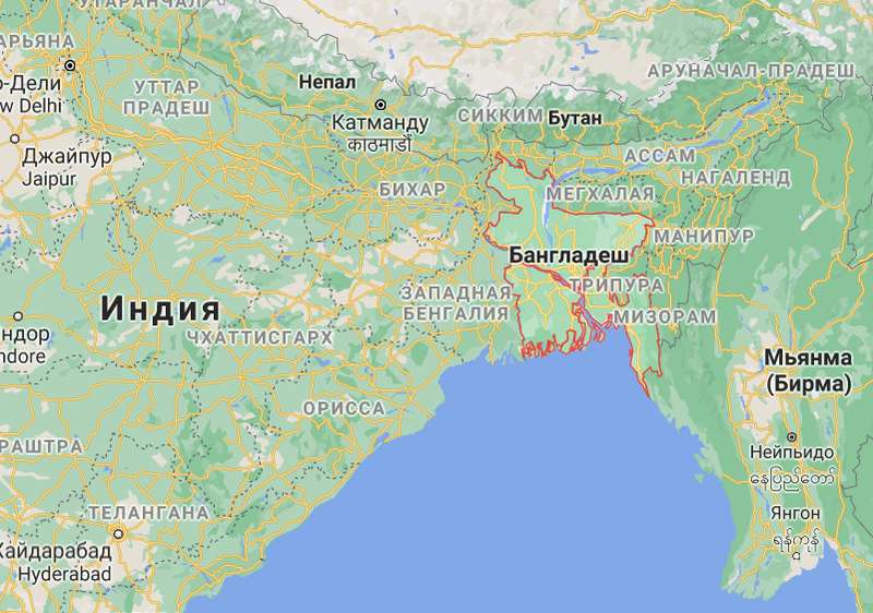 Бангладеш на карте мира. dqxikeidqxiqqeant