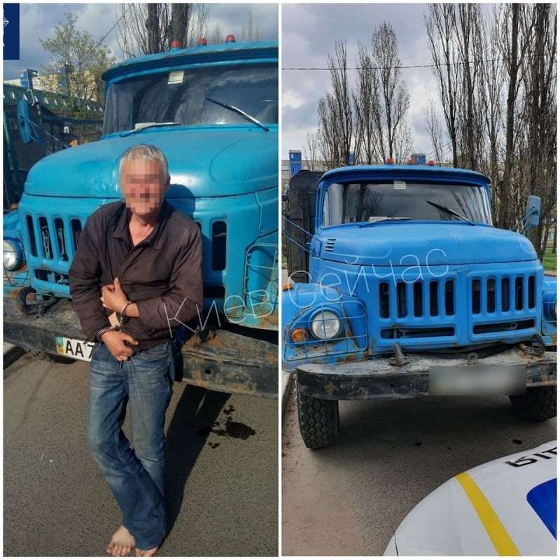 «Это Путин виноват»: в Киеве босоногий мужчина угнал ЗИЛ (видео) - 1 «Это Путин виноват»: в Киеве босоногий мужчина угнал ЗИЛ (видео) - 1 - изображение dqxikeidqxitkant