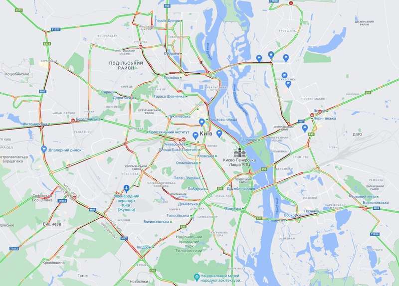 В Киеве пробки парализовали движение на дорогах. dqxikeidqxitkant