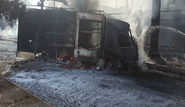 Сгоревший автомобиль