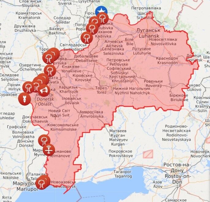 Карта обстрелов и нарушений на Донбассе dqxikeidqxitkant