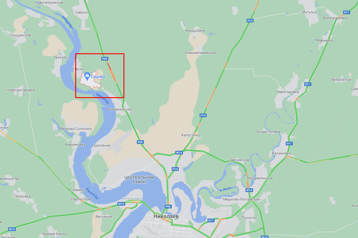 Трассу заблокировали возле села Гурьевка.