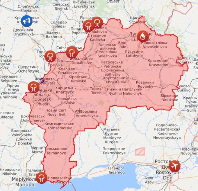 Карта войны на Донбассе dqxikeidqxiqqeant