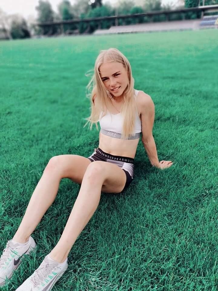 Екатерина Долган на тренировке